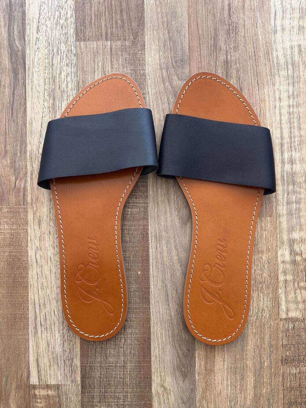 J.Crew Capri Slide Sandals in Vachetta Leather size 8